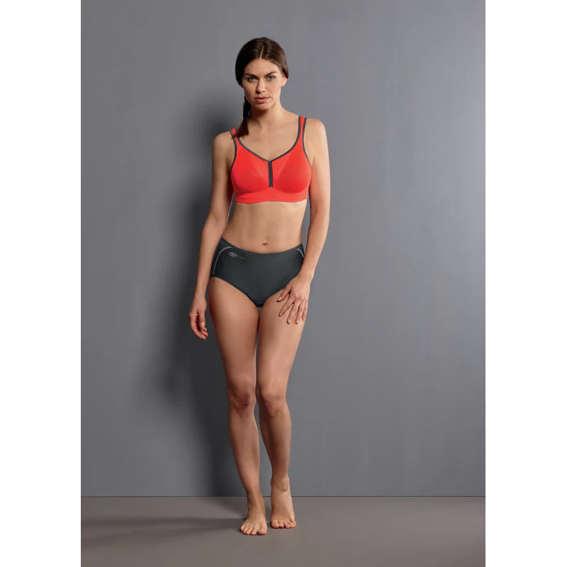Air Control Padded Cup Coral Anthracite Sports Bra Non-Wired - Anita Active - Image 3