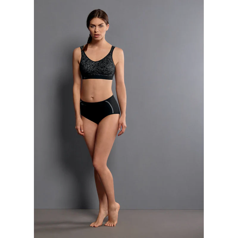 High Waist Sport Exercise Gym Short Black - Anita - Image 3