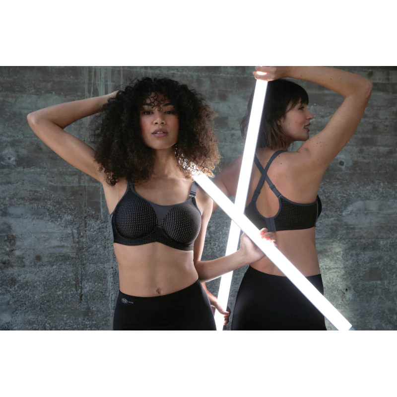 Performance WireX Sports Bra Underwired Black Grey - Anita Active - Image 4