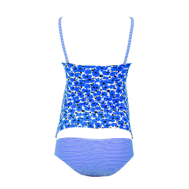 Lelepa Blue Floral Maternity Tankini Swimsuit - Anita - Image 3