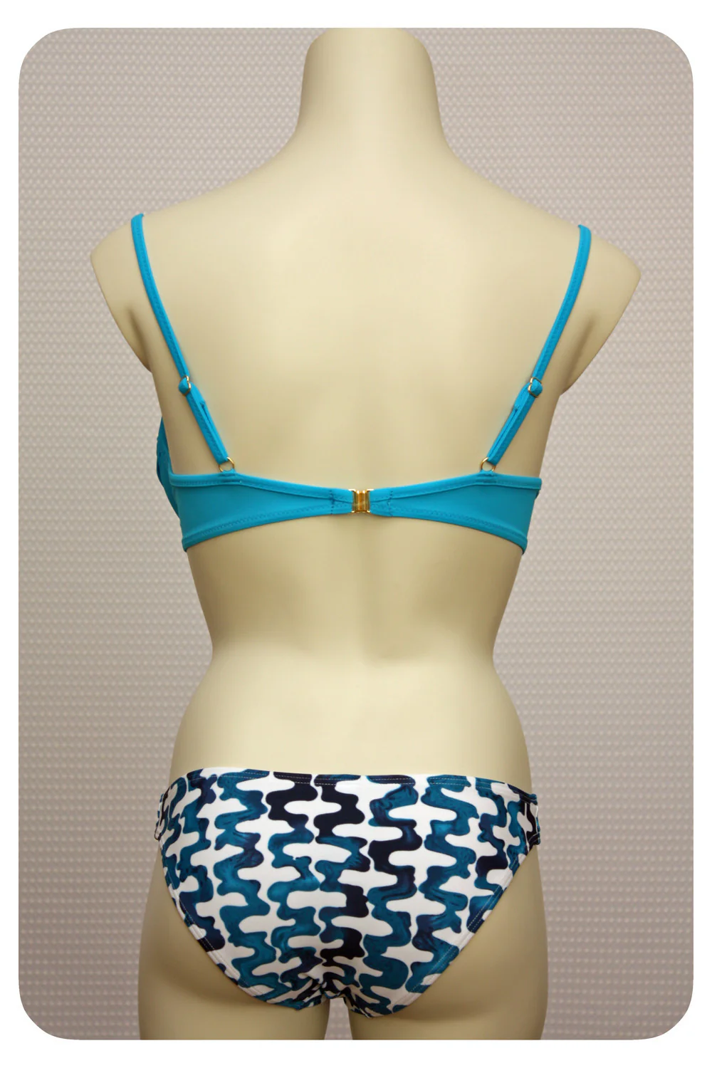 Blue Twist Front Bikini Set - Image 2