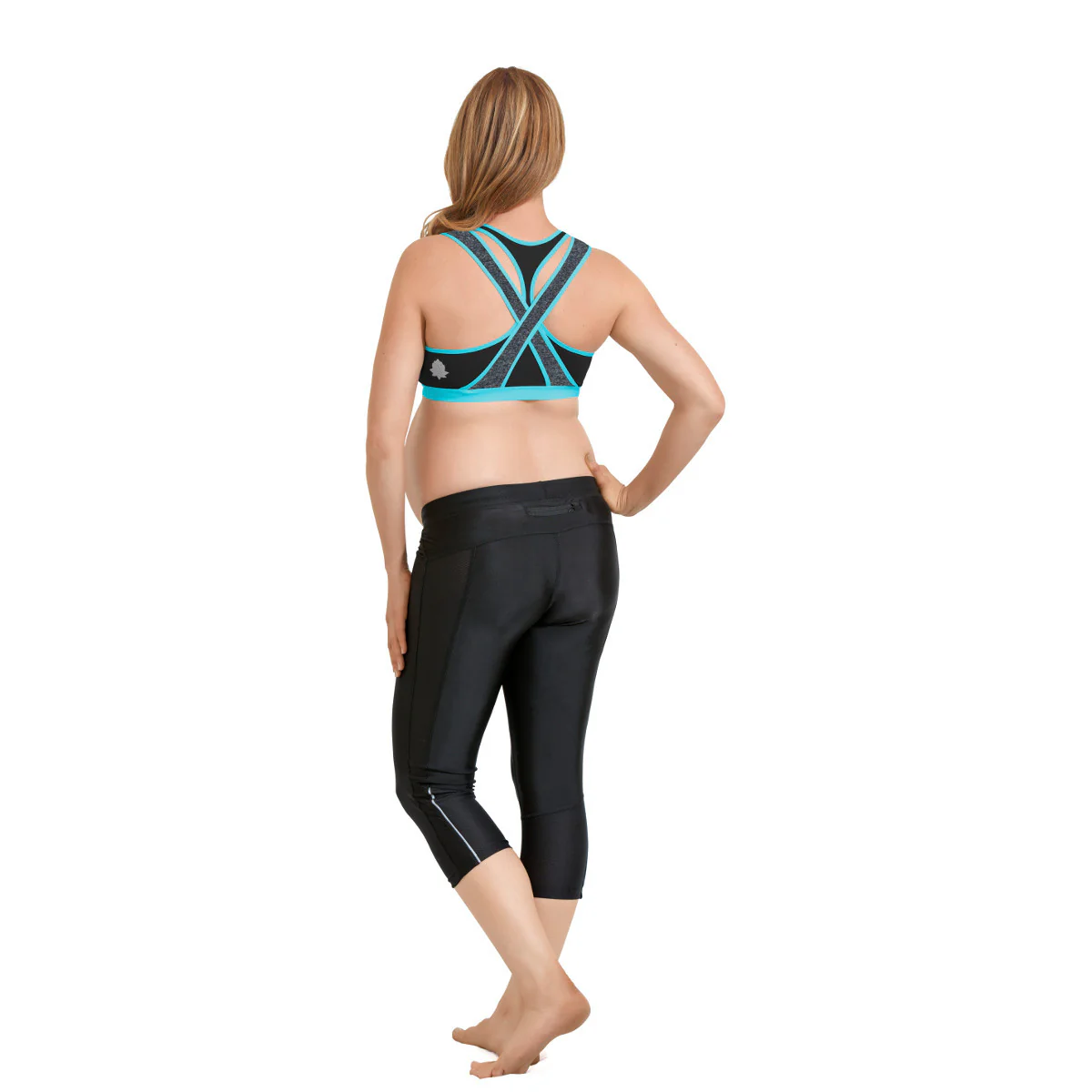 Lotus Teal Blue Yoga Nursing Breast Pump Bra - Cake - Image 4