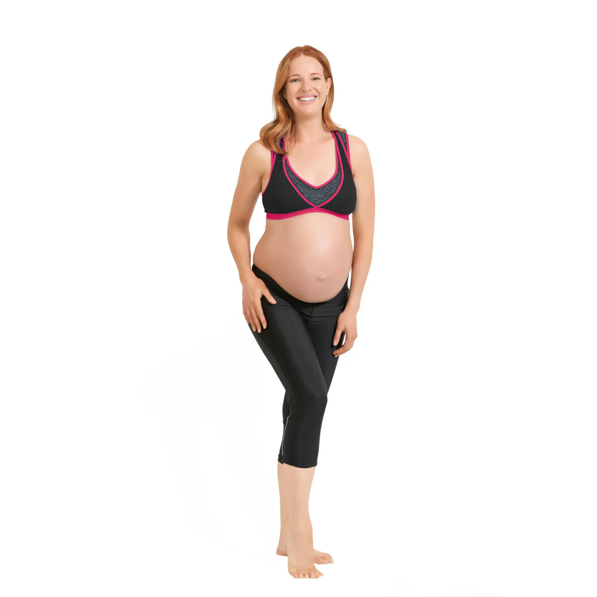 Lotus Fuchsia Pink Yoga Nursing Breast Pump Bra - Cake - Image 3
