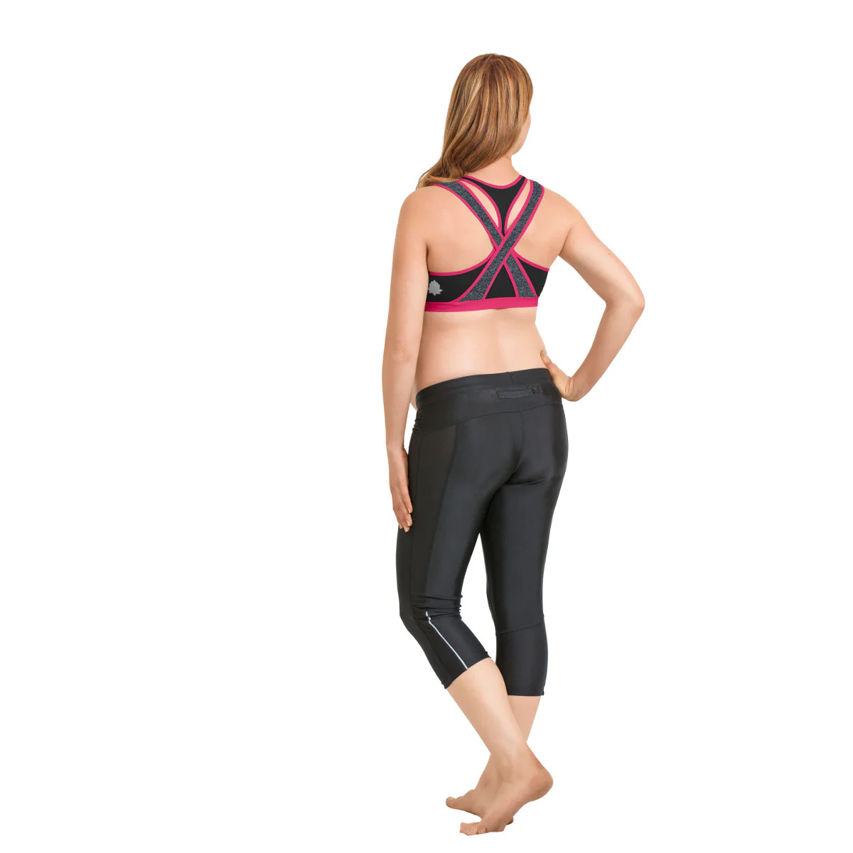 Lotus Fuchsia Pink Yoga Nursing Breast Pump Bra - Cake - Image 4