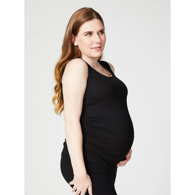 Bubble Gum Maternity Tank Top Black - Cake