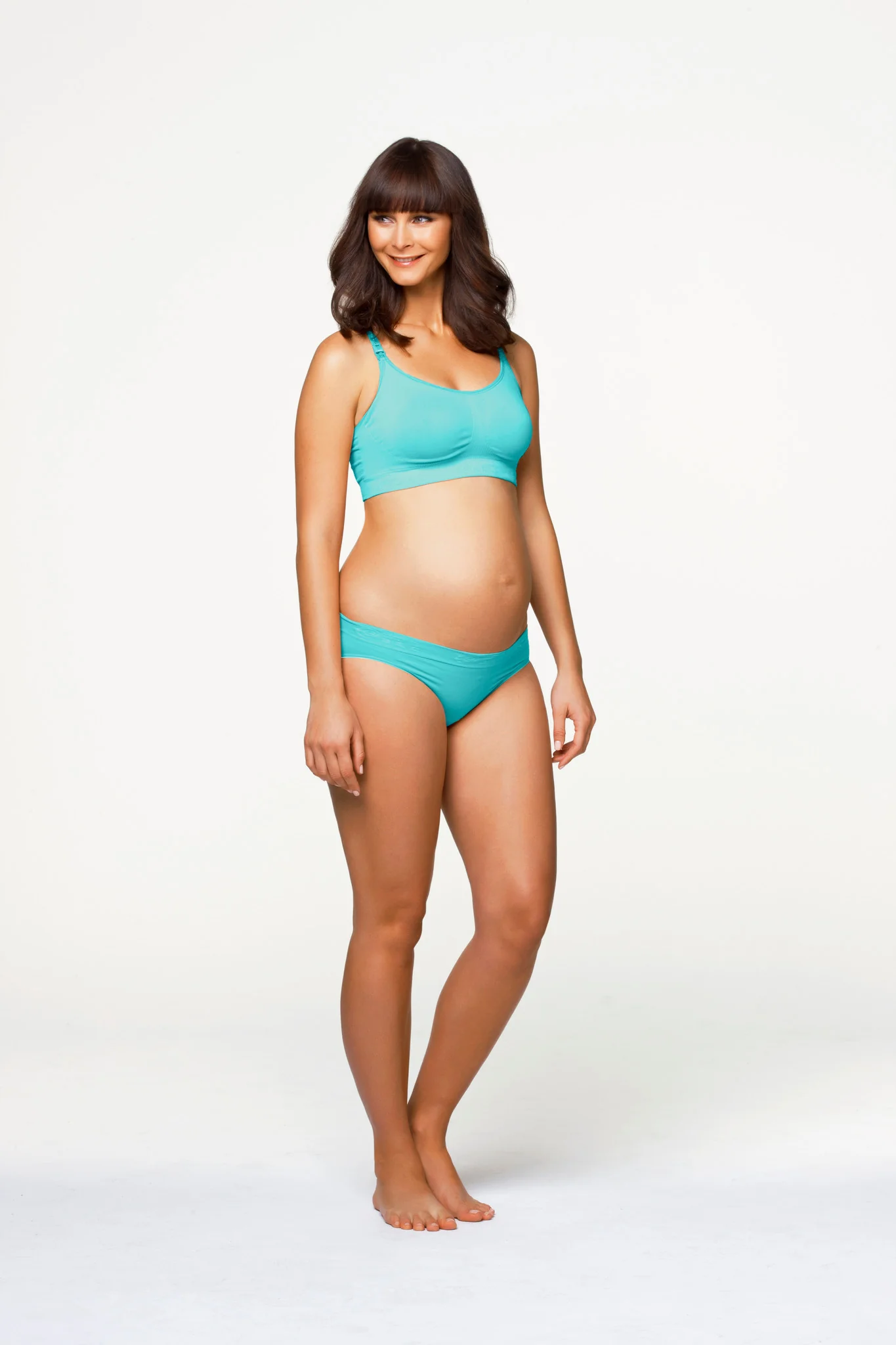 Cotton Candy Nursing Maternity Sleep Bra Aqua Blue - Cake - Image 3