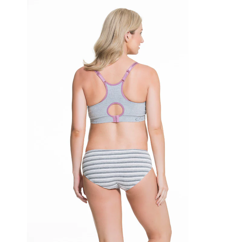 Cotton Candy Nursing Maternity Sleep Bra Heather Grey - Cake - Image 5