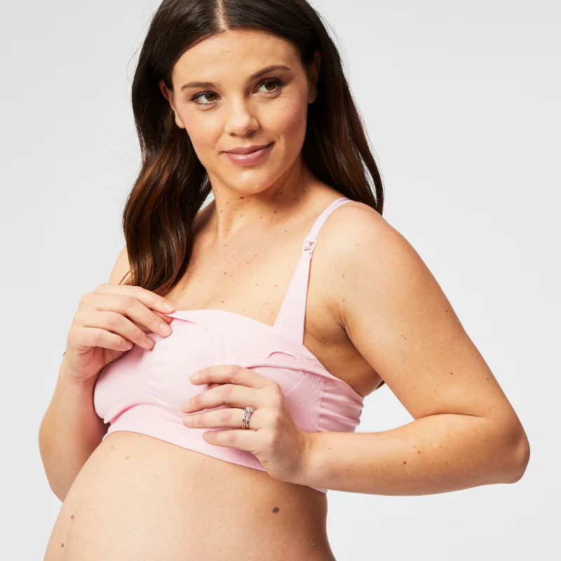 Cotton Candy Nursing Maternity Sleep Bra Pink - Cake - Image 3