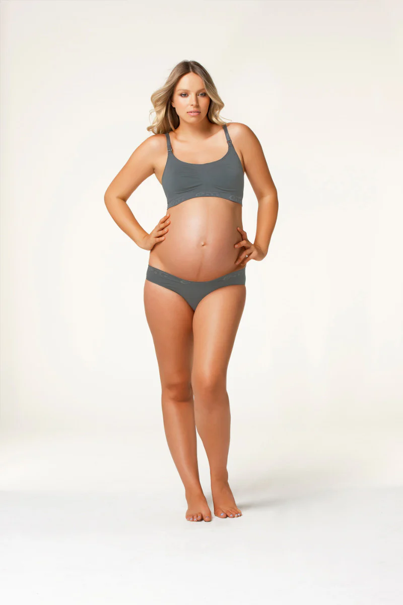 Cotton Candy Nursing Maternity Sleep Bra Steel Grey - Cake - Image 3