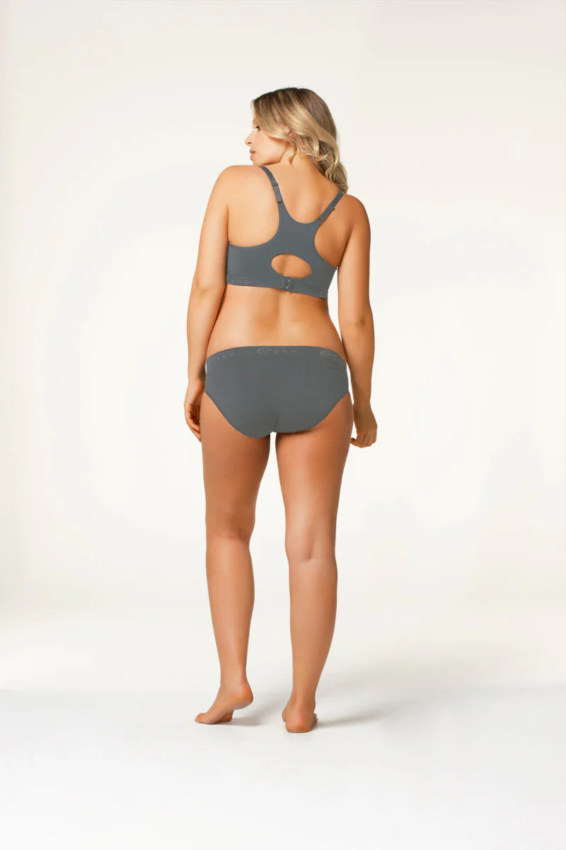 Cotton Candy Nursing Maternity Sleep Bra Steel Grey - Cake - Image 5