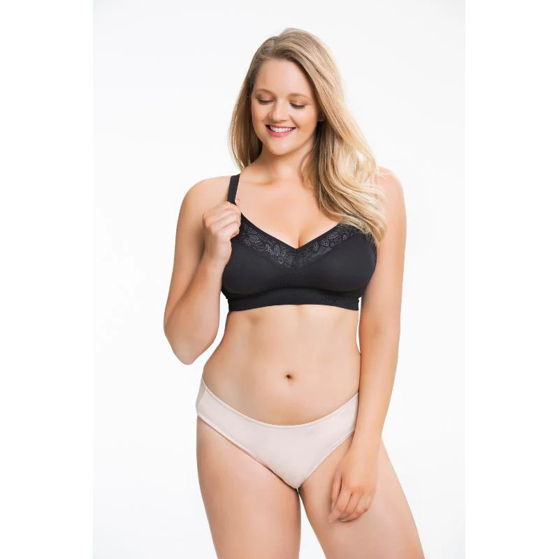Sugar Candy Lux Seamless Nursing Bra Black - Cake - Image 2