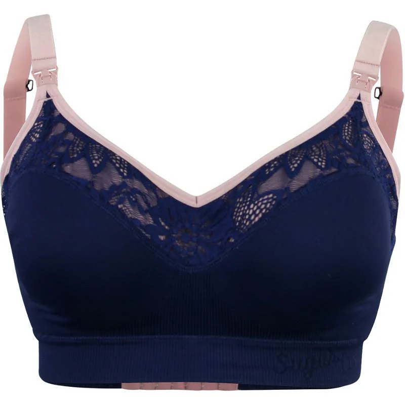 Sugar Candy Lux Seamless Nursing Bra Navy Blue - Cake
