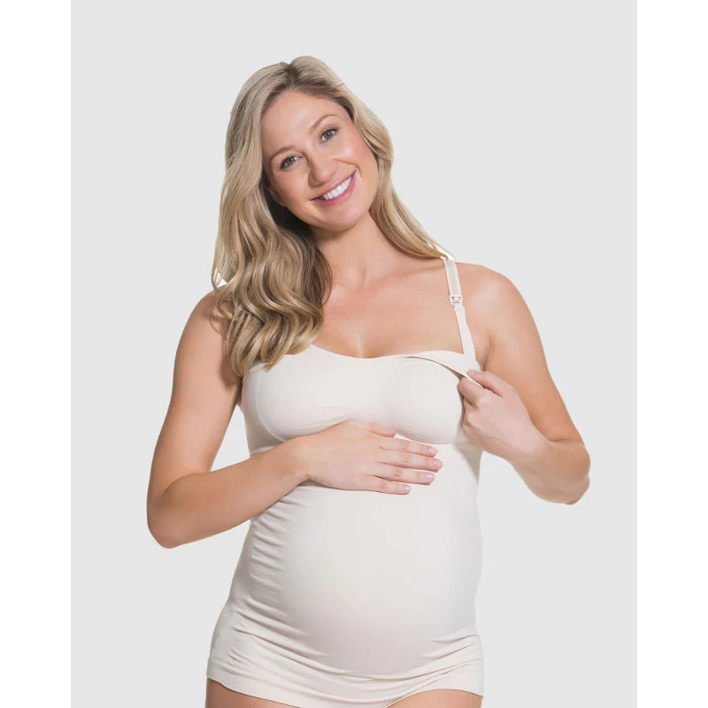 Toffee Nursing Tank Top Beige - Cake - Image 3