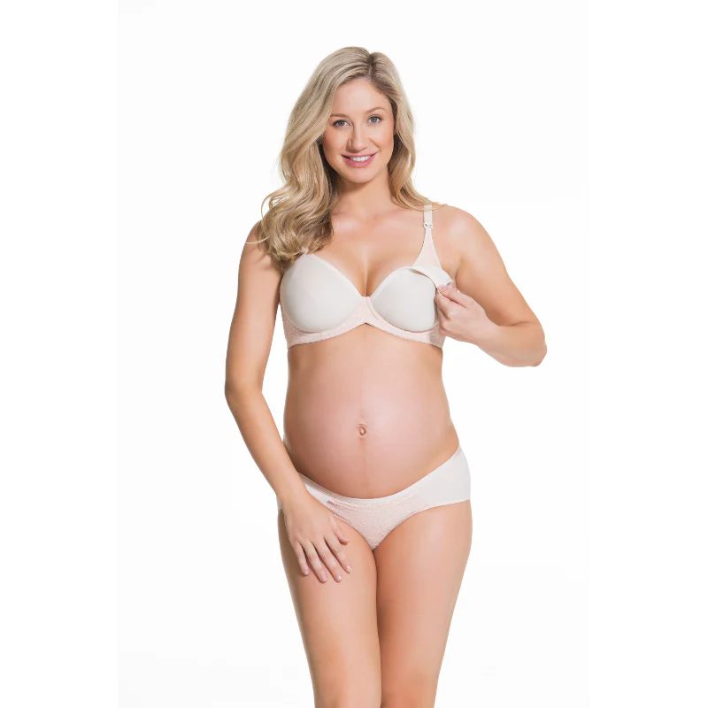 Waffles Flexi Wire Contour Nursing Bra Nude - Cake - Image 4