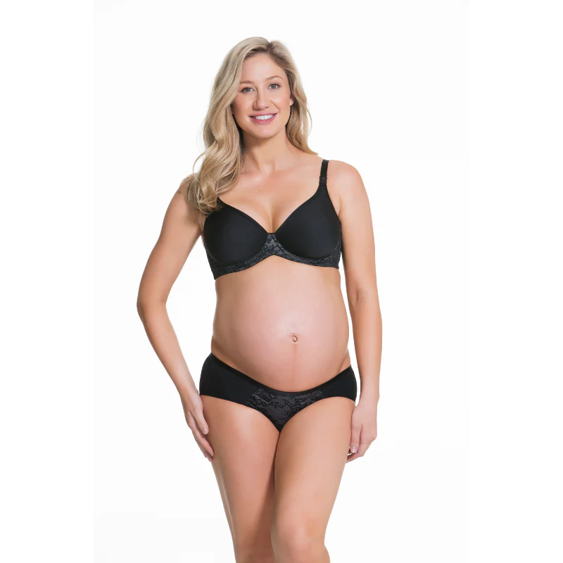Waffles Flexi Wire Contour Nursing Bra Black - Cake - Image 4