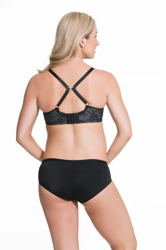 Waffles Flexi Wire Contour Nursing Bra Black - Cake - Image 6