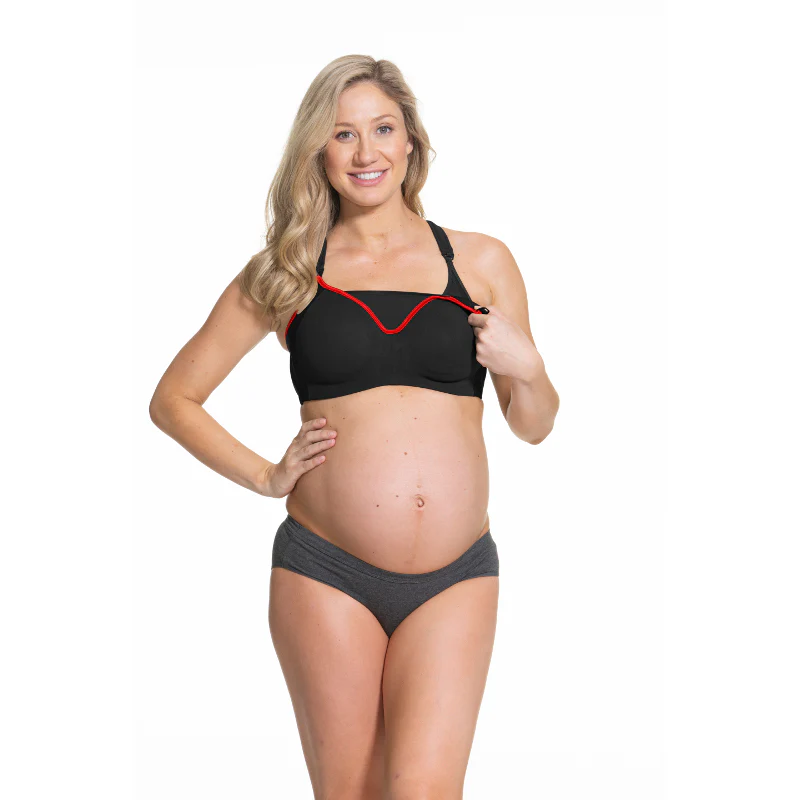 Zest Nursing Maternity Sports Bra Black - Cake - Image 3