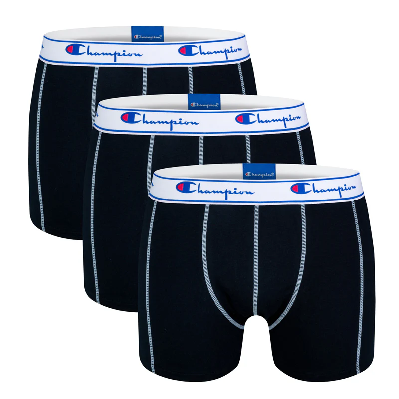 Men's Boxer Short Briefs Black 3-Pack - Champion