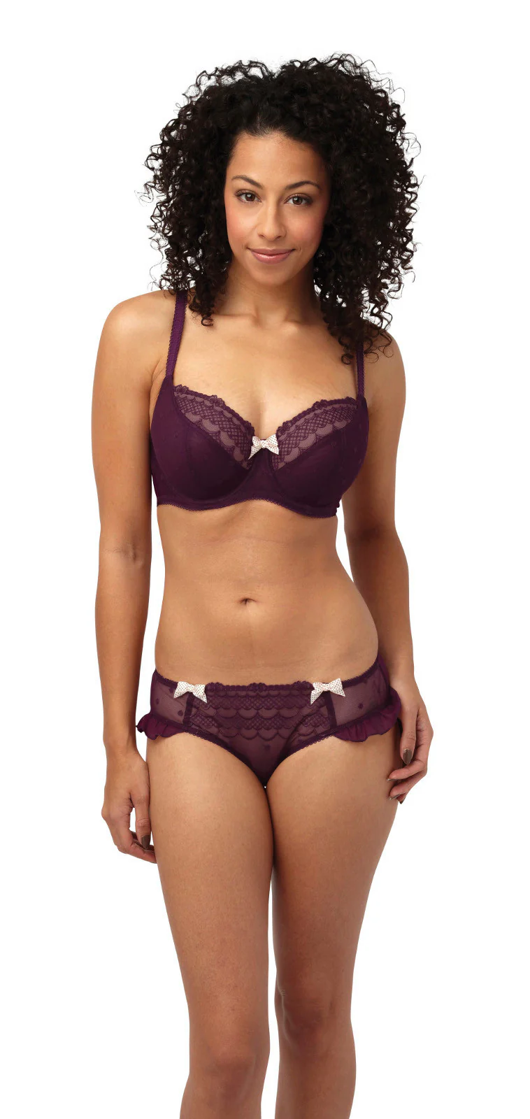 Marcie Burgundy Purple Balconette Bra - Cleo - Image 3