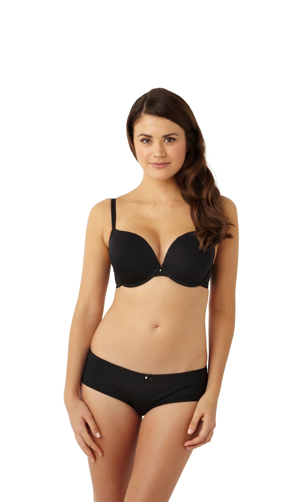Neve Moulded Plunge T-Shirt Bra Black - Cleo by Panache - Image 3