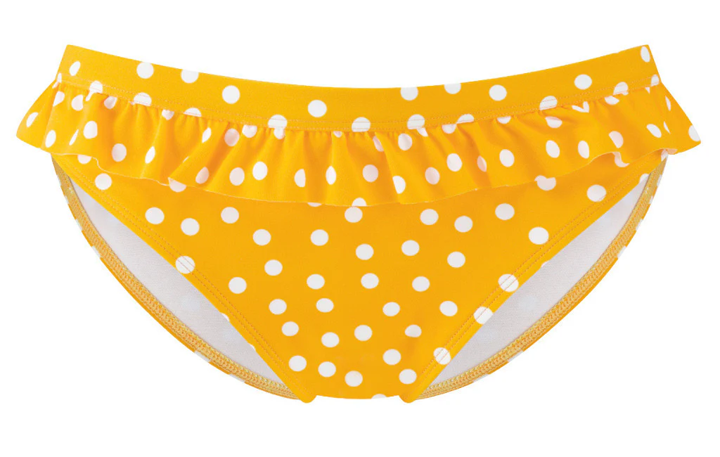 Betty Yellow Spot Frill Bikini Brief - Cleo Swim