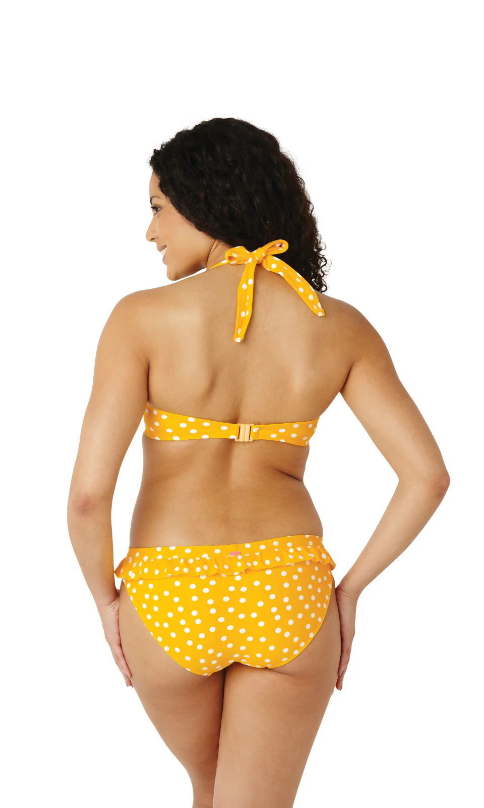 Betty Yellow Spot Frill Bikini Brief - Cleo Swim - Image 4
