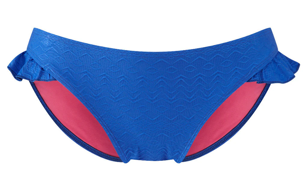 Matilda Cobalt Blue Frill Bikini Brief - Cleo Swim