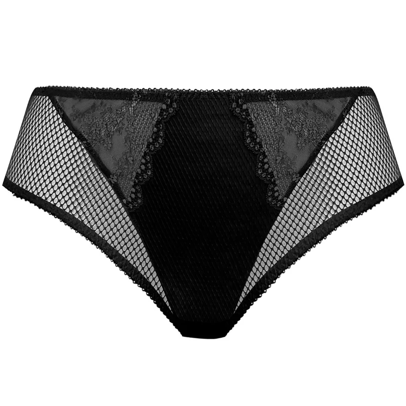 Charley High Leg Brief Black - Elomi