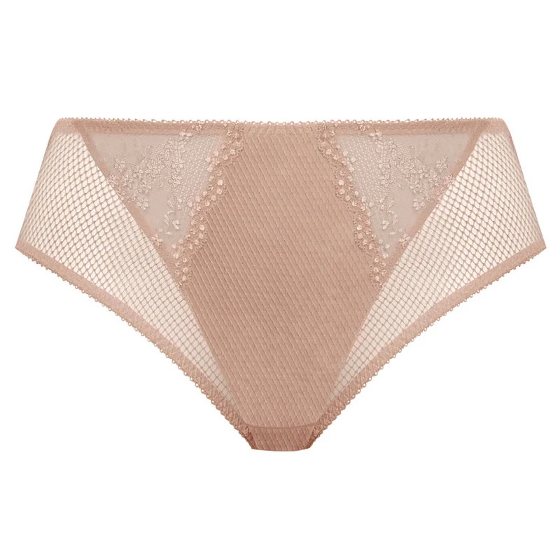 Charley High Leg Brief Fawn Nude - Elomi