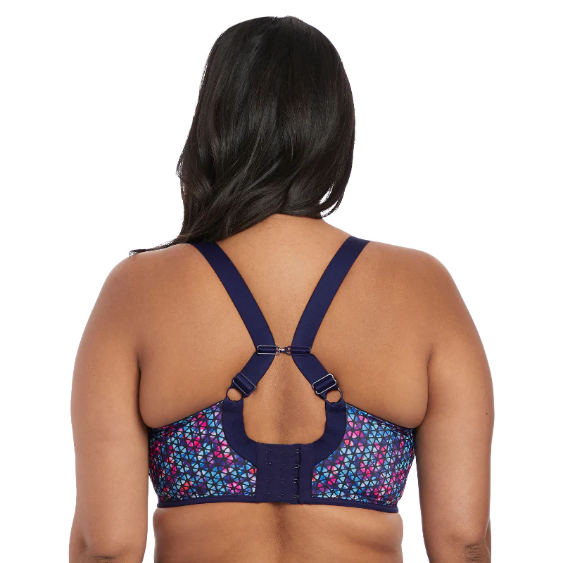 Energise Sports Bra Underwired Navy Geo Blue - Elomi - Image 4