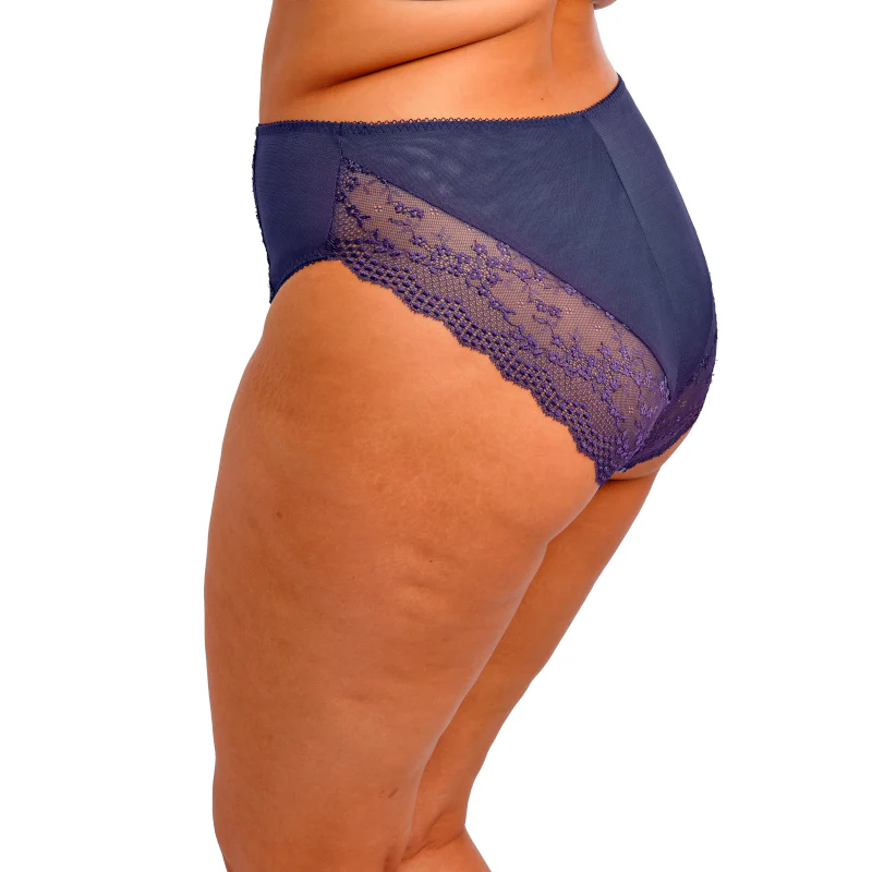 Lucie High Waist Brief Midnight Blue Leopard Print - Elomi - Image 2