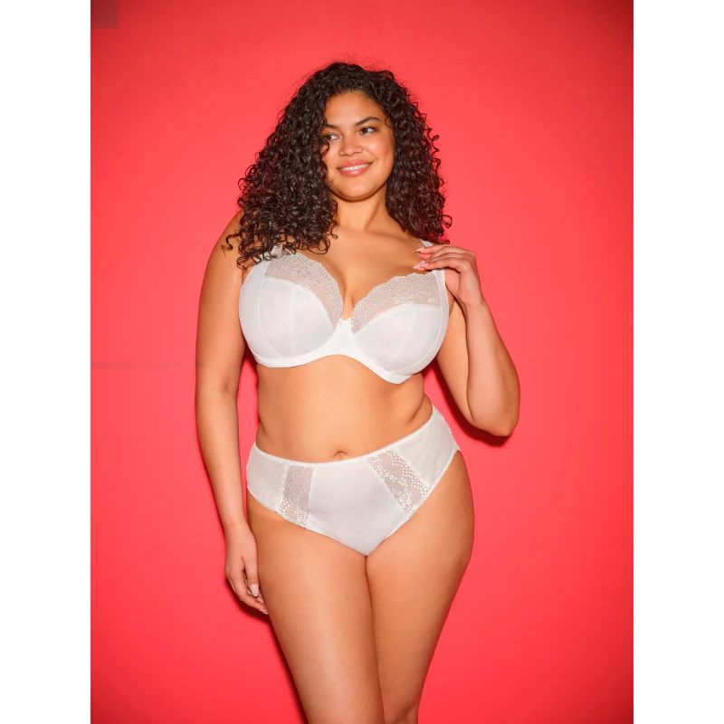 Lucie Stretch Plunge Bra White - Elomi - Image 4