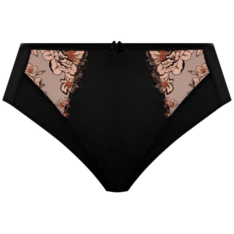Teagan High Leg Brief Underwear Black/Almond - Elomi