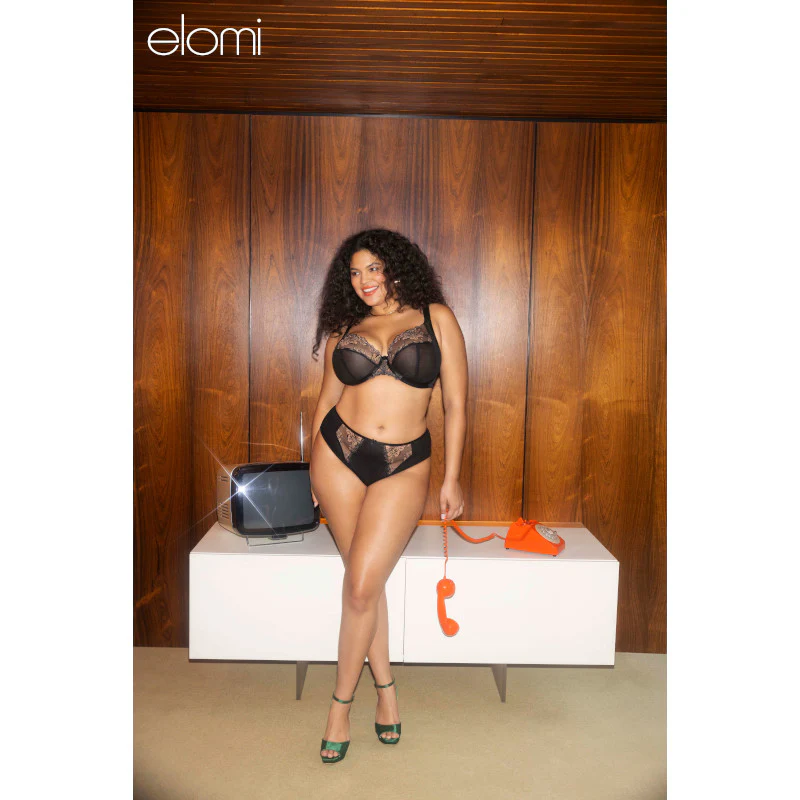 Teagan Plunge Bra Black/Almond - Elomi - Image 5