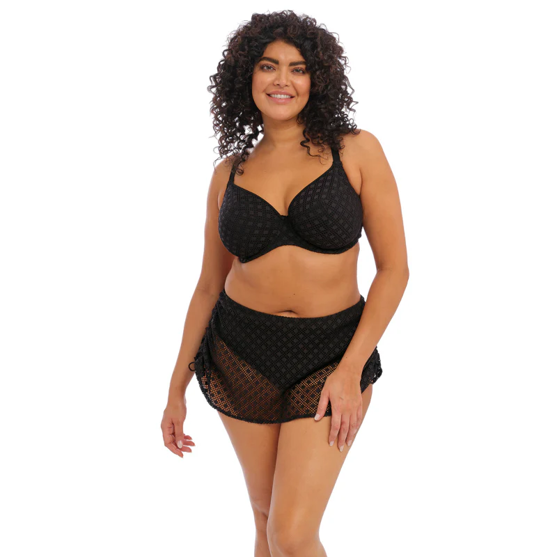 Bazaruto Adjustable Skirted Bikini Brief Black - Elomi Swim - Image 3