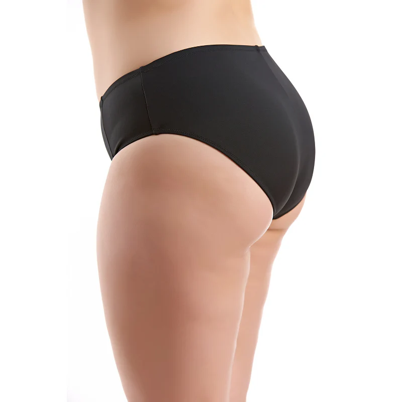 Essentials Black Mid Rise Bikini Brief - Elomi Swim - Image 2