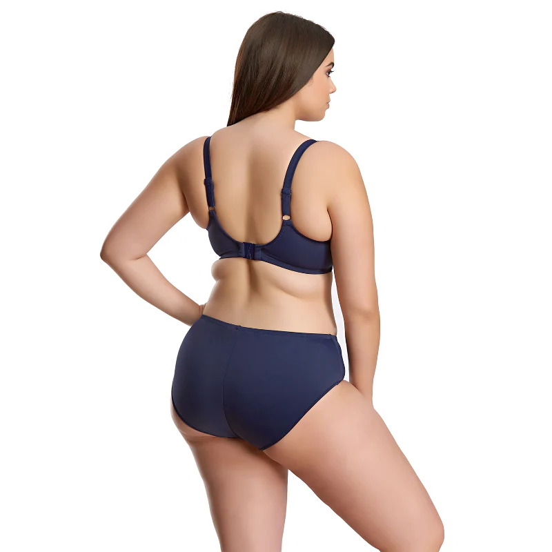 Essentials Blue Mid Rise Bikini Brief - Elomi Swim - Image 3