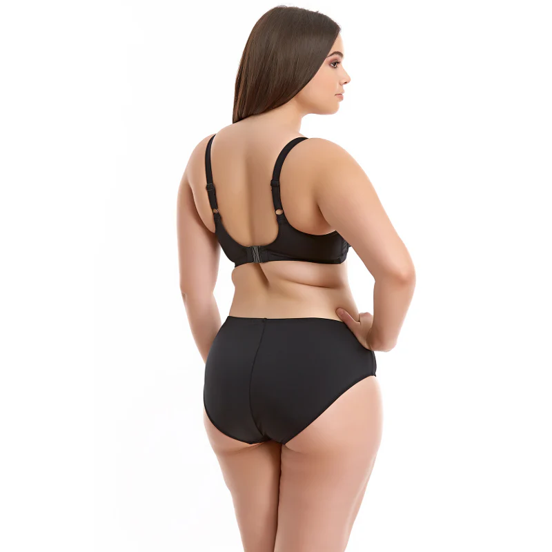 Essentials Plunge Bikini Top Black - Elomi Swim - Image 3