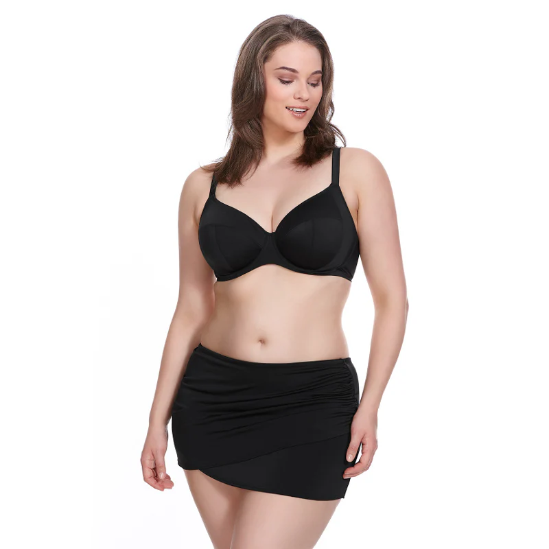 Essentials Black Wrap Skirted Brief - Elomi Swim - Image 3