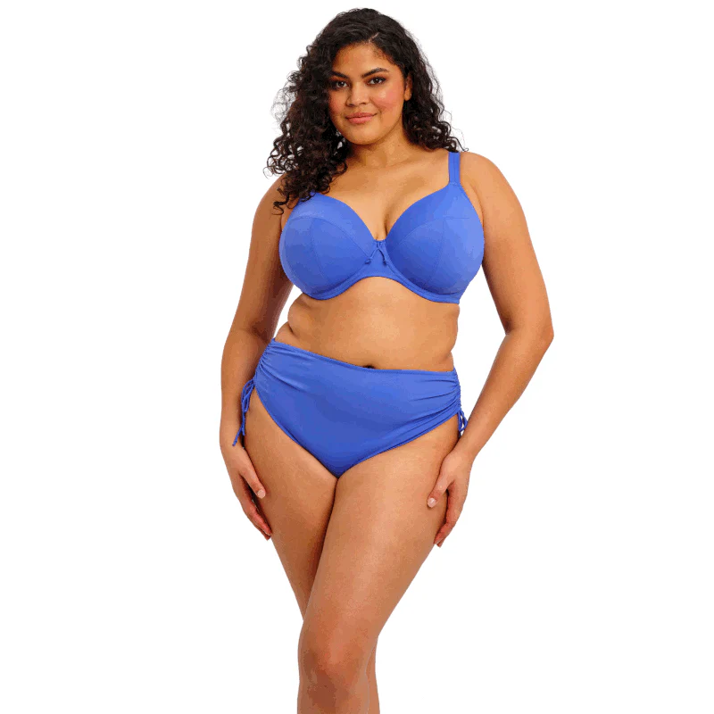 Plain Sailing Adjustable Side Bikini Brief Azure Blue - Elomi Swim - Image 3