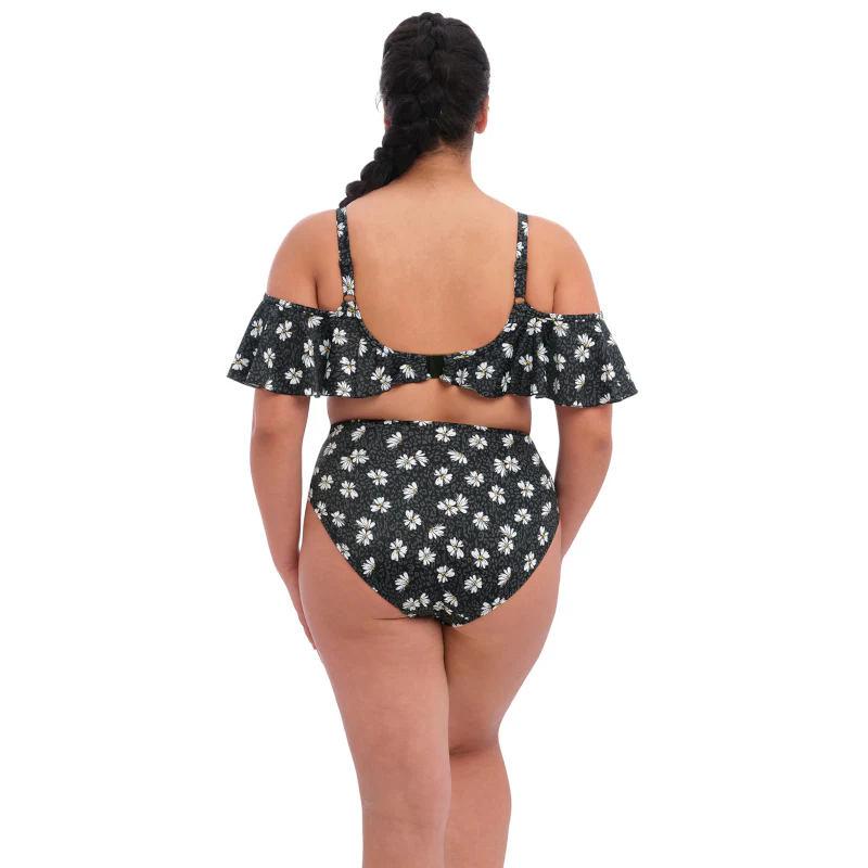 Plain Sailing Underwired Bikini Top Black Daisy Print - Elomi Swim - Image 3
