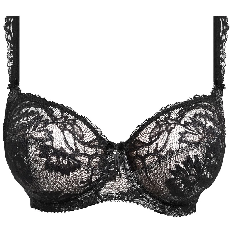 Bronte Black Side Support Plunge Bra - Fantasie
