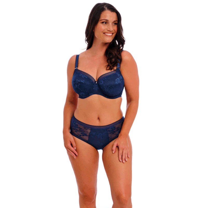 Fusion Lace Full Cup Side Support Bra French Navy Blue - Fantasie - Image 2