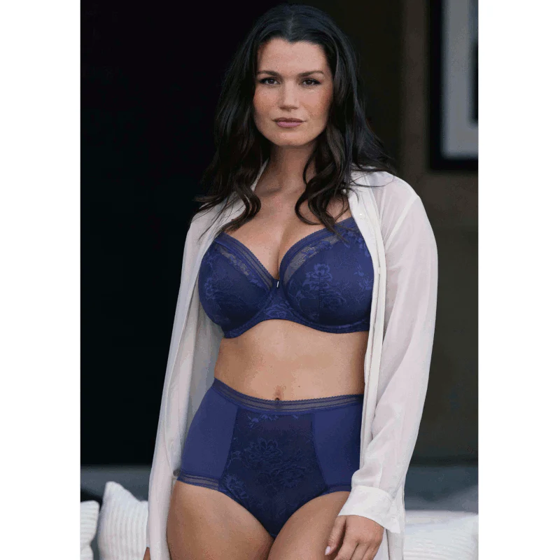 Fusion Lace Full Cup Side Support Bra French Navy Blue - Fantasie - Image 4