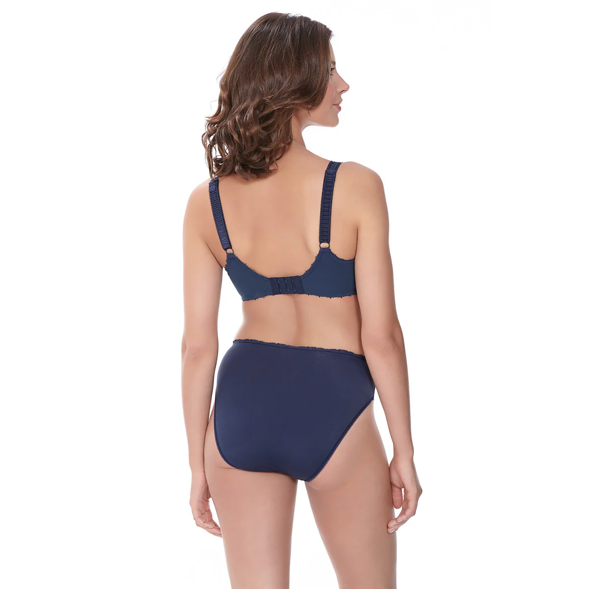 Jacqueline Lace Navy Blue Side Support Full Cup Bra - Fantasie - Image 3