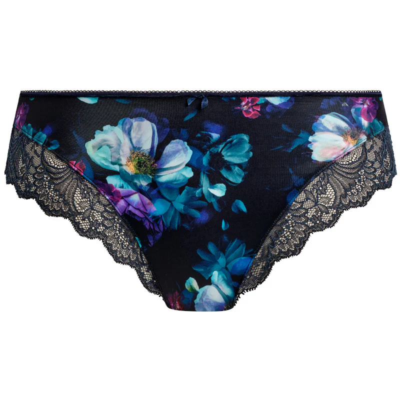 Lucia Brief Panty Floral Print Midnight - Fantasie