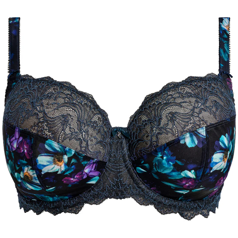 Lucia Side Support Bra Floral Print Midnight - Fantasie