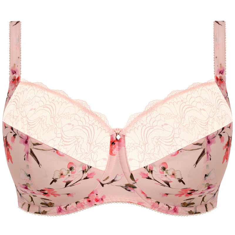 Lucia Side Support Bra Floral Print Rosewater - Fantasie