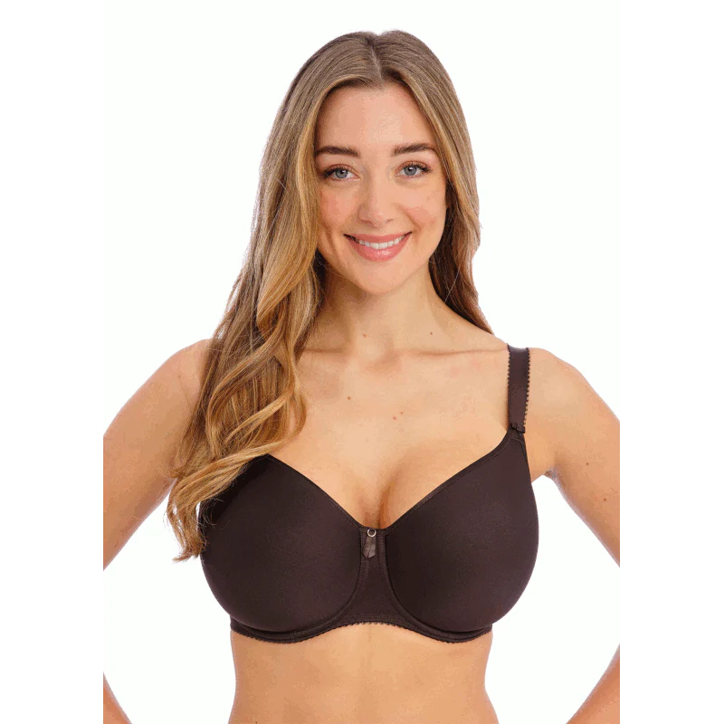 Rebecca Essentials Moulded Spacer Bra Chocolate Brown - Fantasie - Image 2