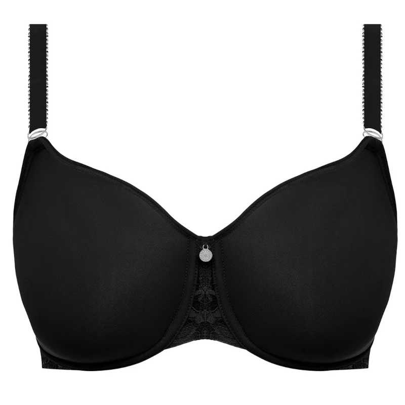 Reflect Moulded Spacer Full Cup Bra Black - Fantasie